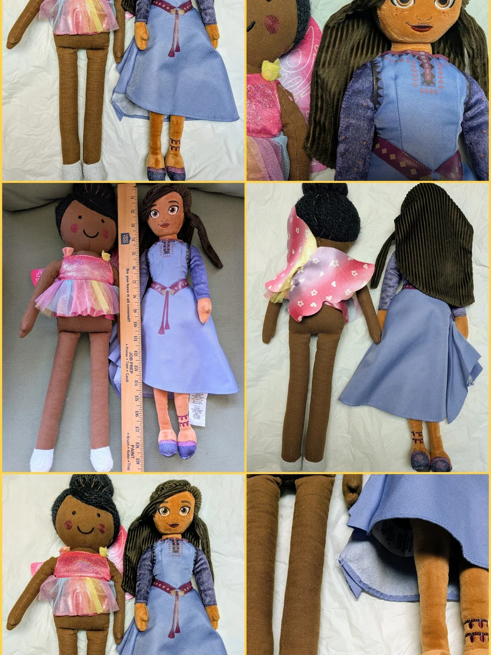 Pillowfort Ballerina & Disney Wish Asha Plush 19